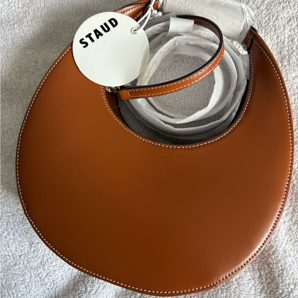 Staud Mini Moon Bag Tan Leather NWT